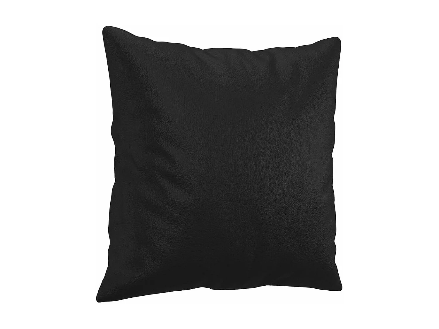 2-Sitzer-Sofa mit Zierkissen Schwarz 120 cm Kunstleder