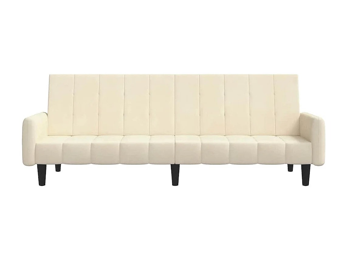 Canapé-lit à 2 places crème velours