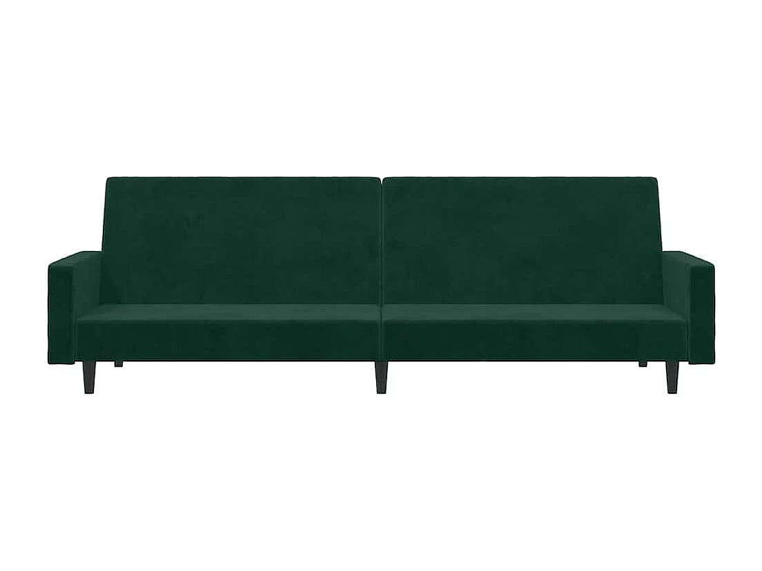 Sofá cama de 2 plazas terciopelo verde oscuro