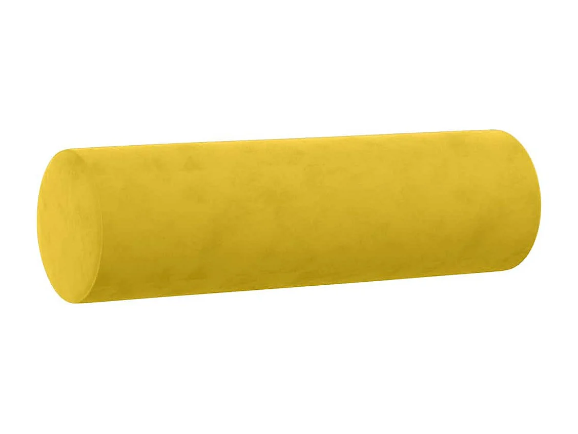 Ensemble de canapés 3 pcs avec coussins jaune velours