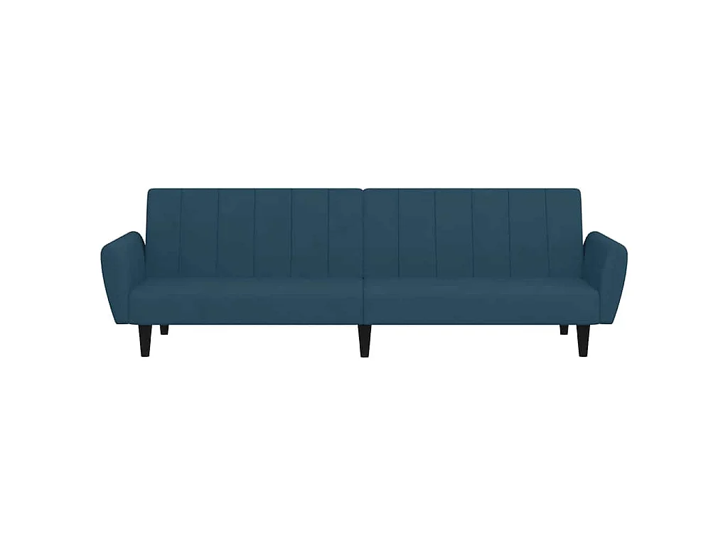 Schlafsofa 2-Sitzer Blau Samt