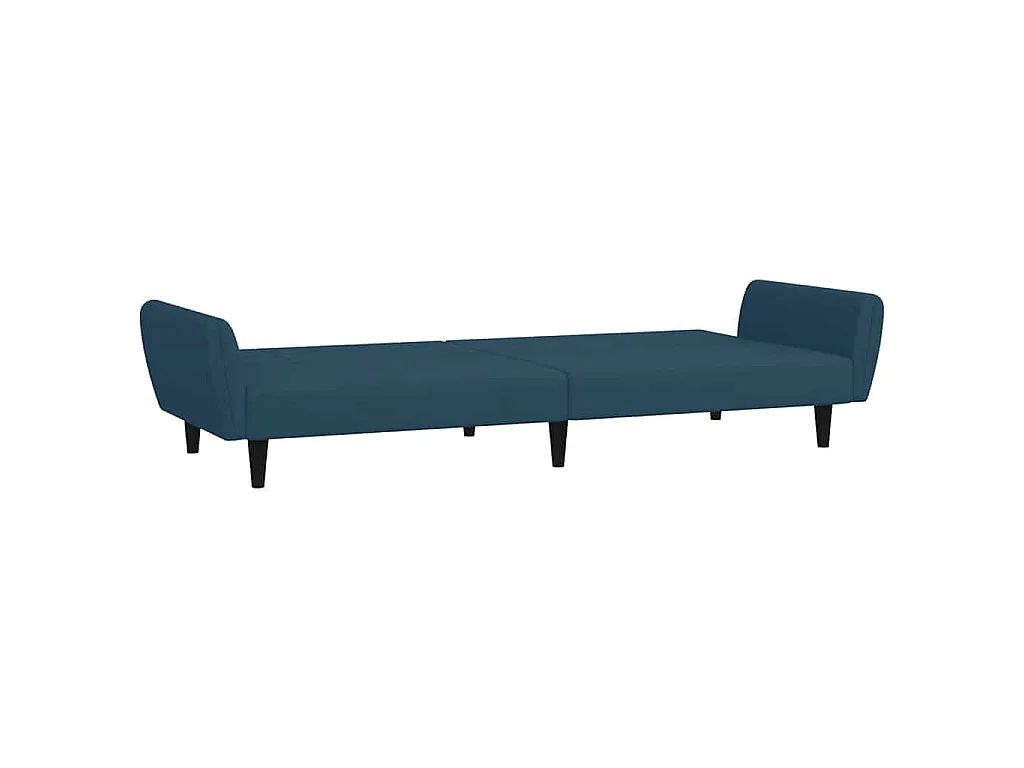 Schlafsofa 2-Sitzer Blau Samt
