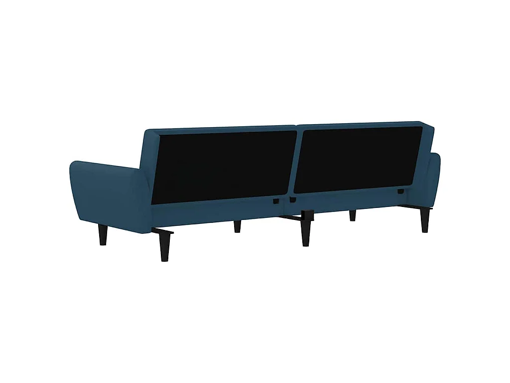 Schlafsofa 2-Sitzer Blau Samt
