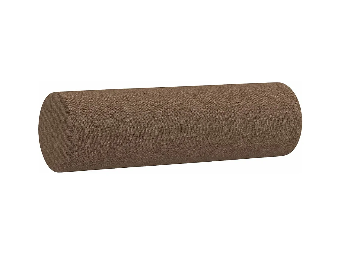 Ensemble de canapés 2 pcs avec coussins marron tissu