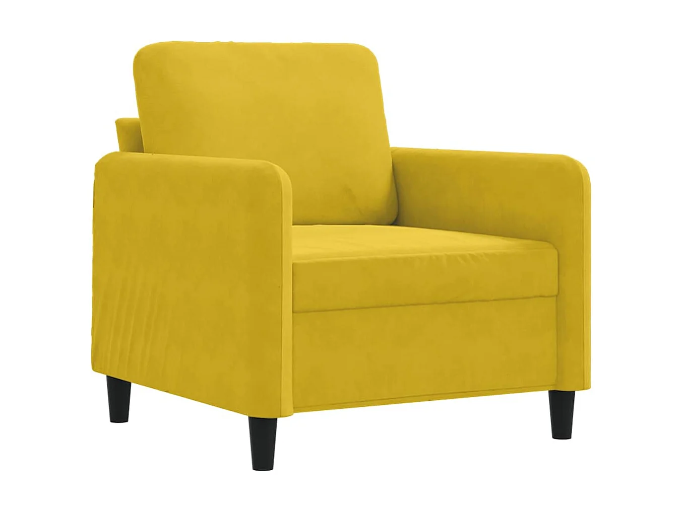 Fauteuil Jaune 60 cm Velours