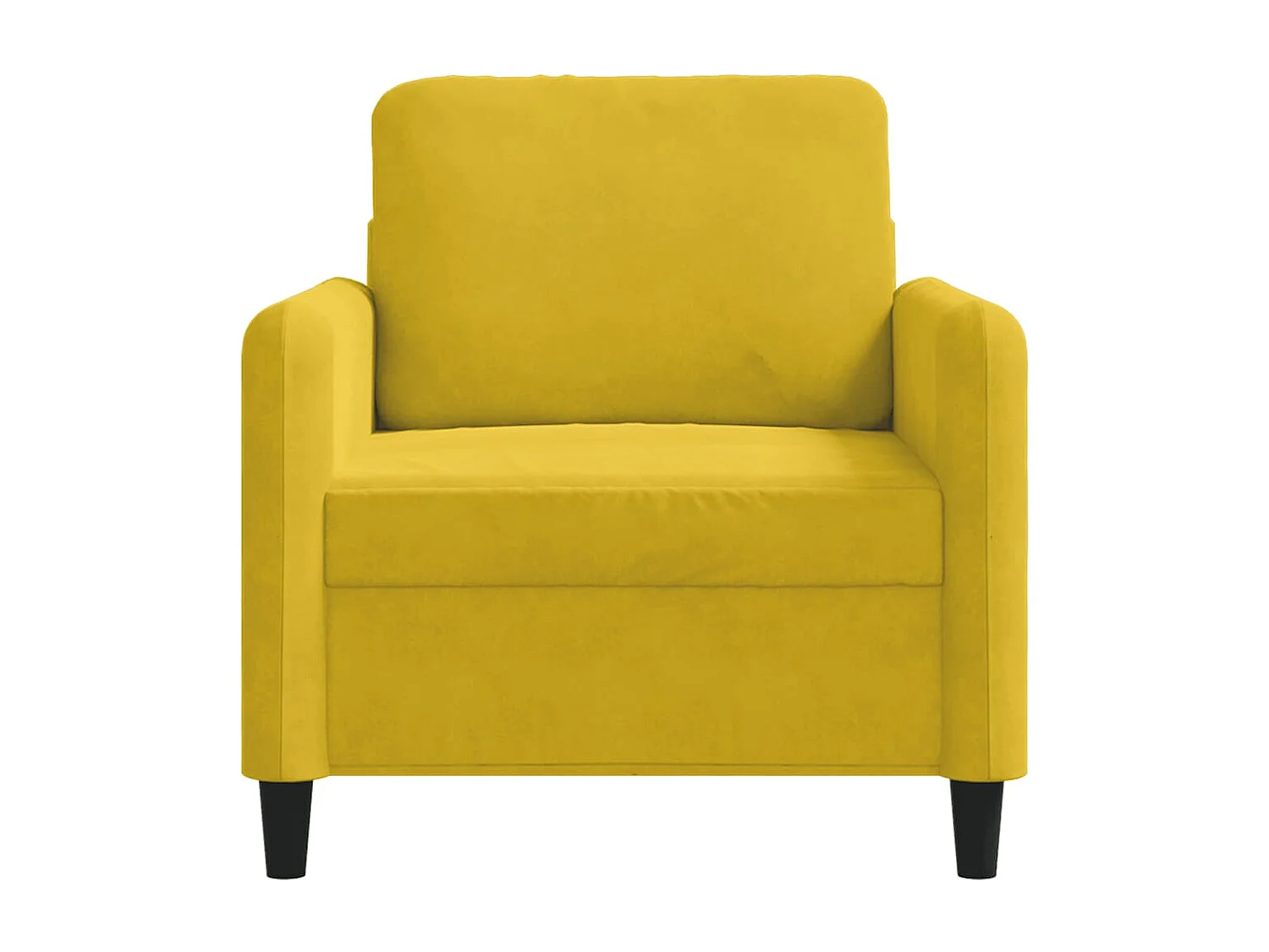 Fauteuil Jaune 60 cm Velours