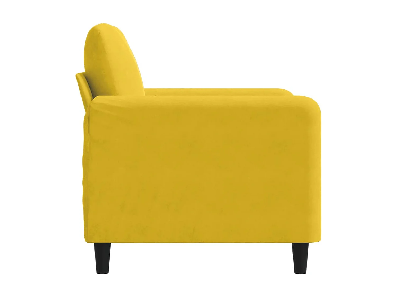 Fauteuil Jaune 60 cm Velours