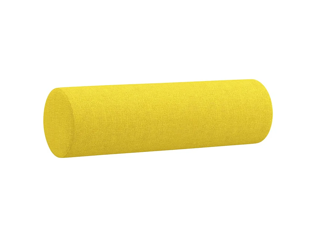 Canapé 2 places avec oreillers jaune clair 140 cm tissu