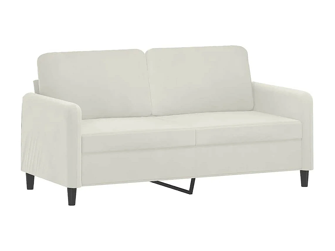 Sofá de 2 plazas terciopelo color crema 140 cm
