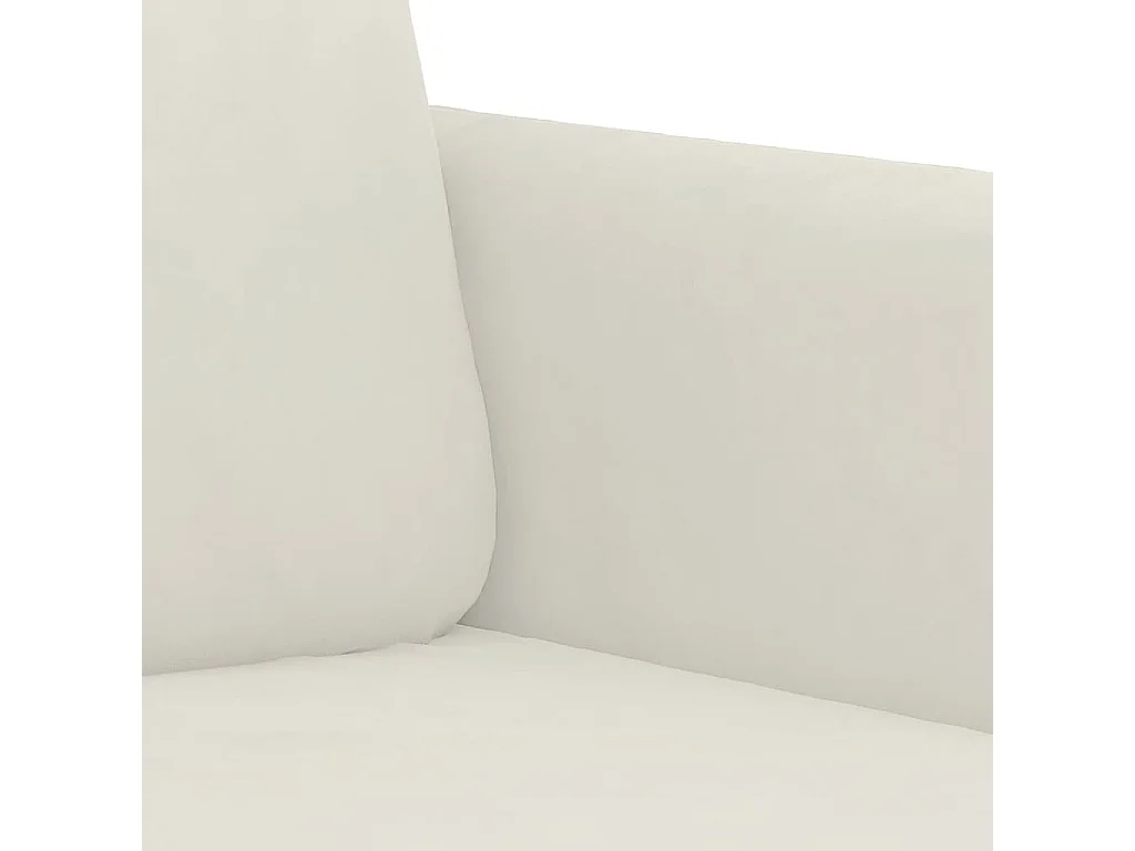 Divano a 2 Posti crema 140 cm in Velluto