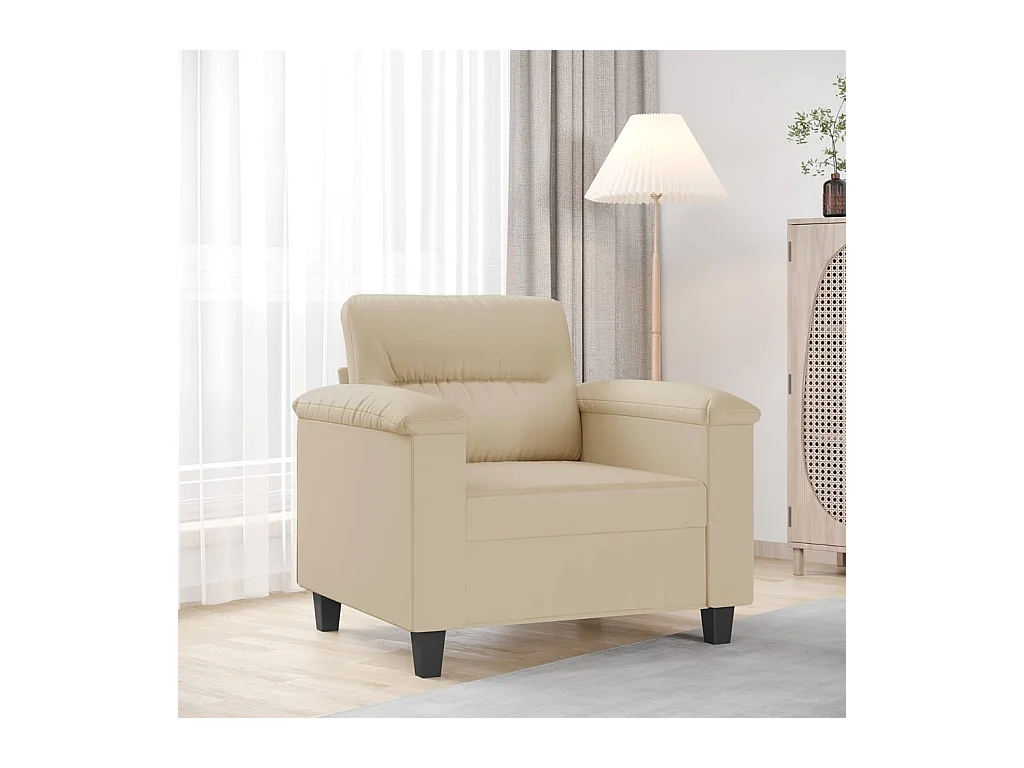 Chaise de canapé crème 60 cm tissu microfibre