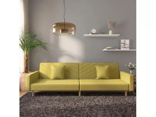 Kauf Unique Schlafsofa 2-Sitzer mit 2 Kissen Grün Stoff