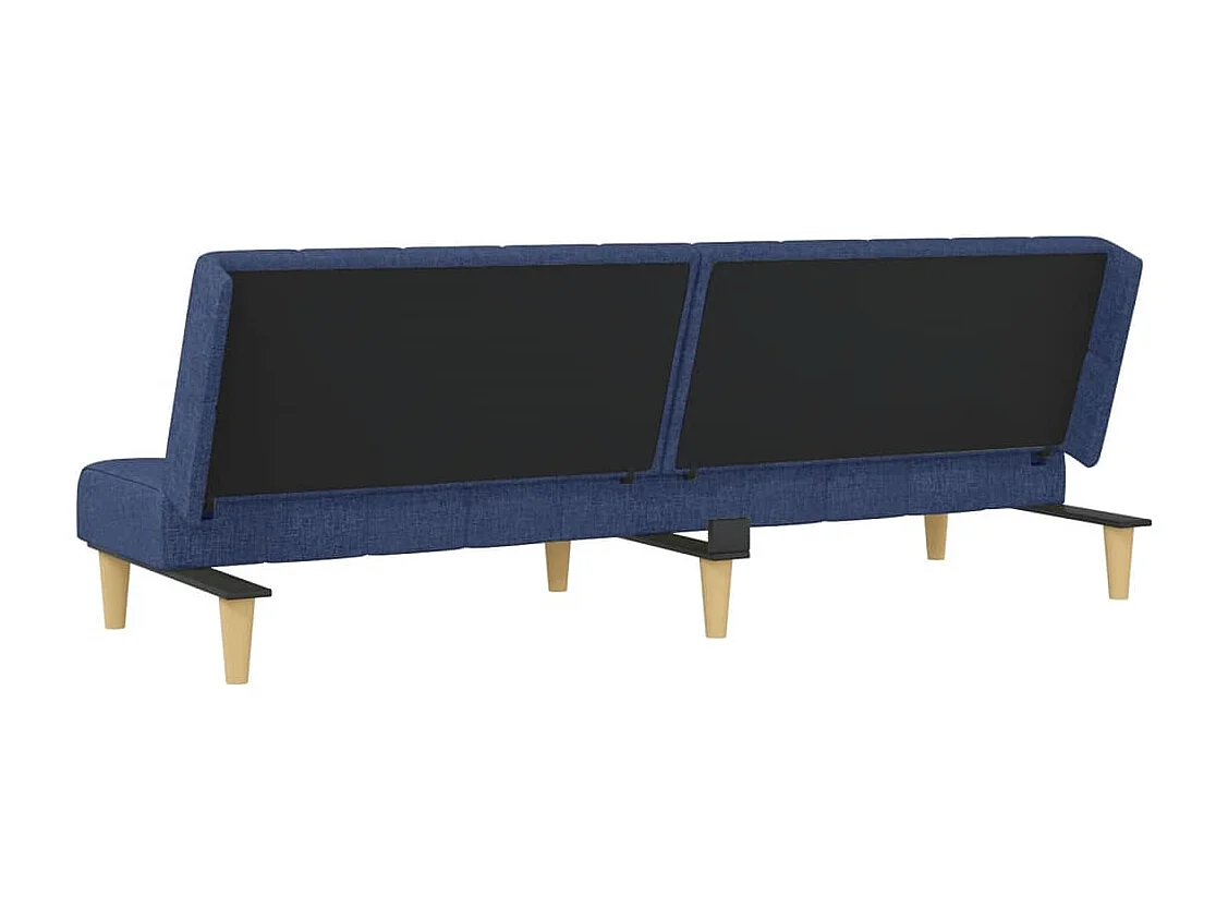 Slaapbank 2-zits stof blauw