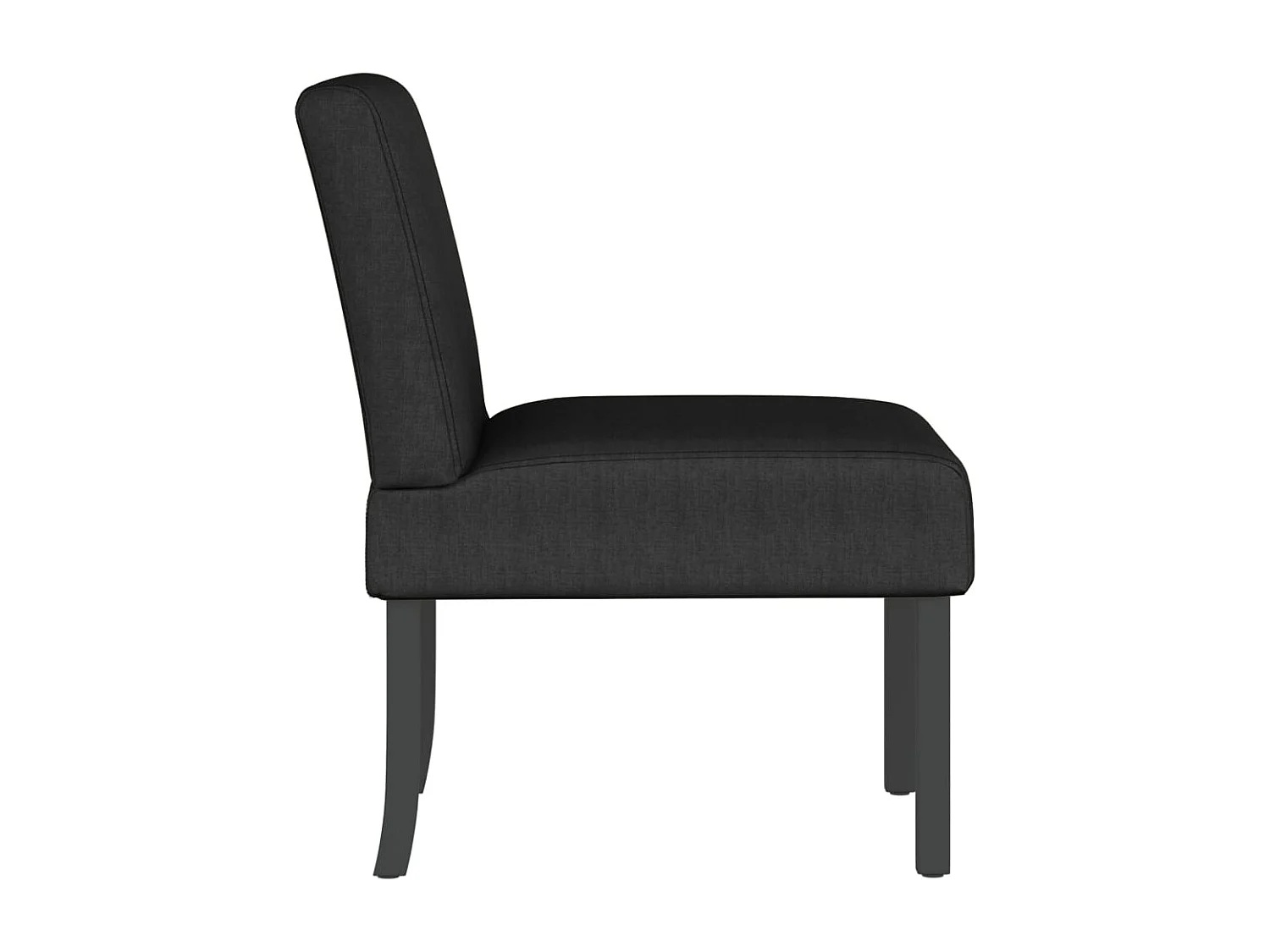 Fauteuil sans accoudoirs noir tissu