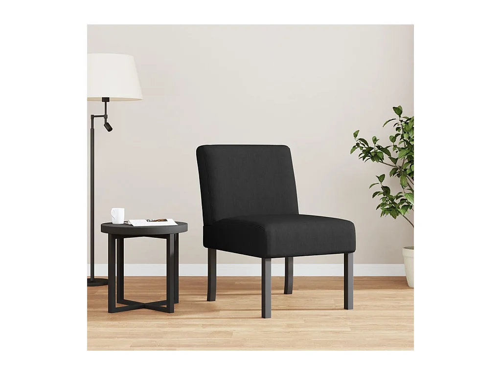 Fauteuil sans accoudoirs noir tissu