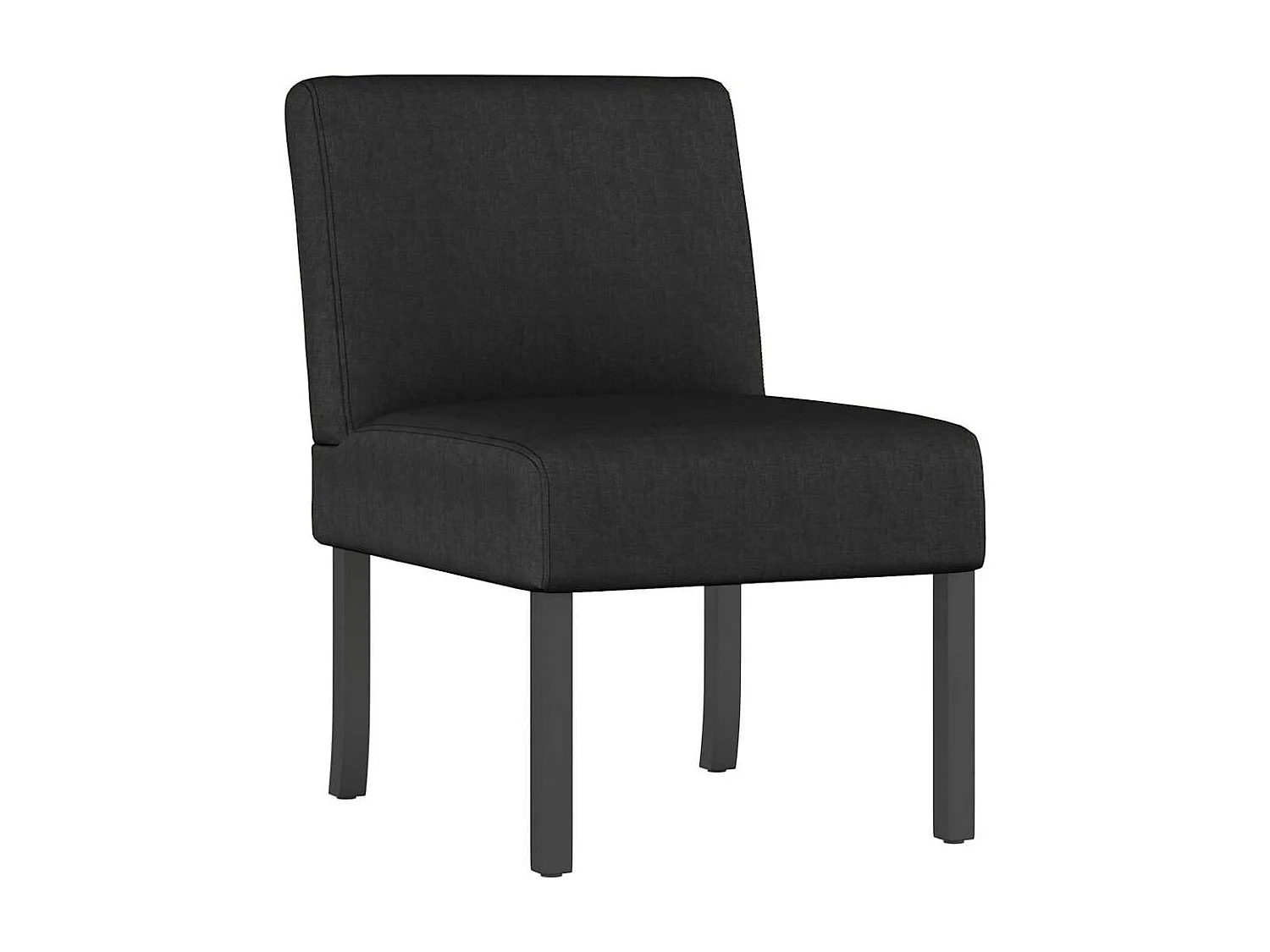 Fauteuil sans accoudoirs noir tissu