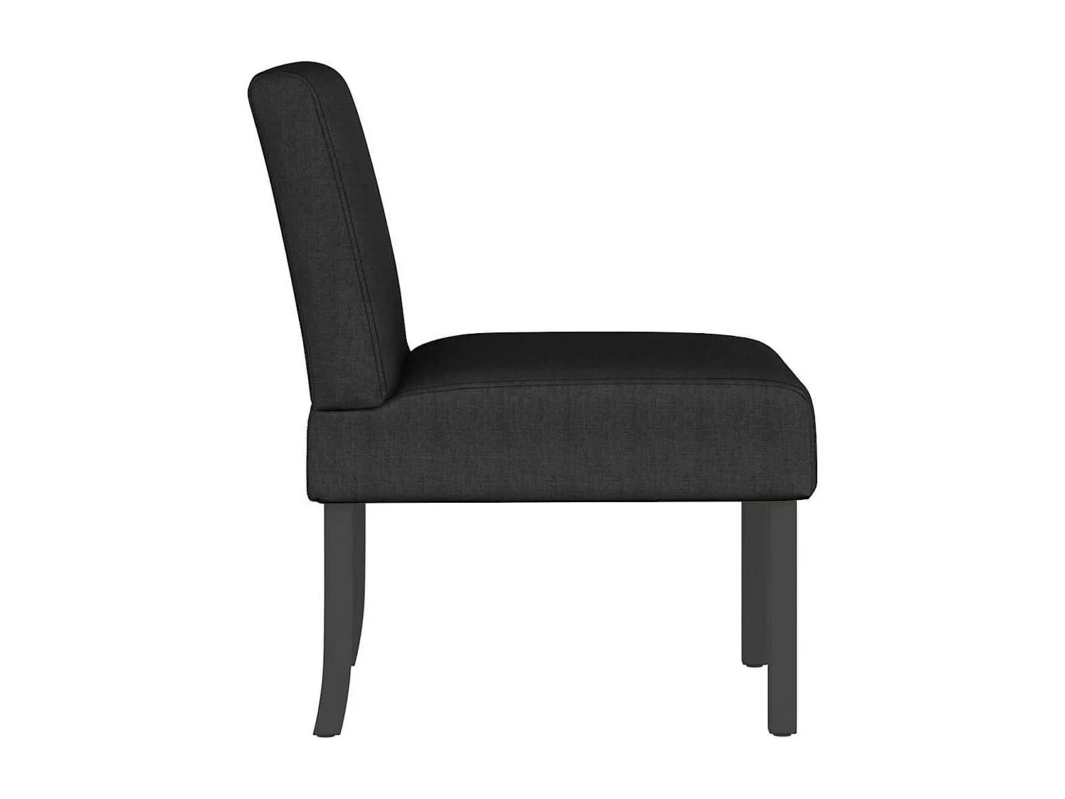 Fauteuil sans accoudoirs noir tissu