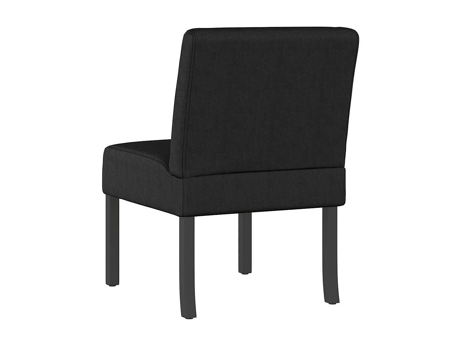Fauteuil sans accoudoirs noir tissu