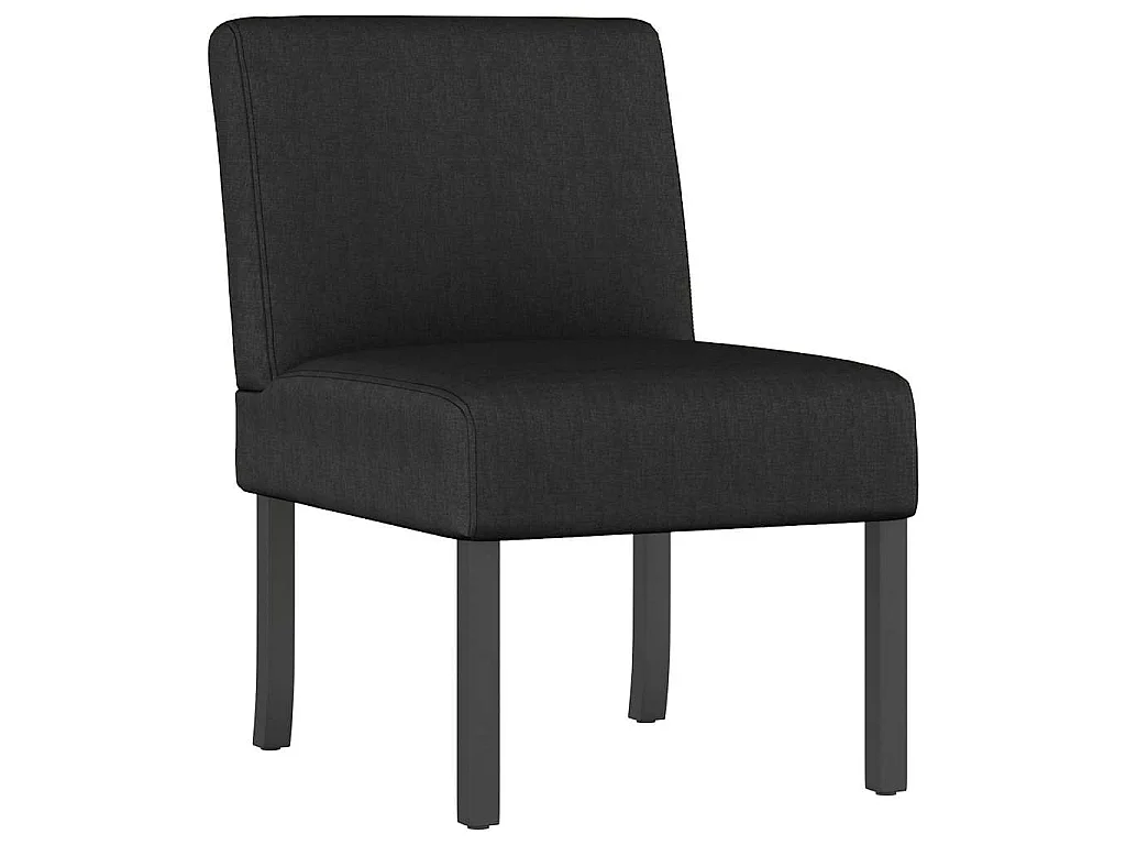 Fauteuil sans accoudoirs noir tissu