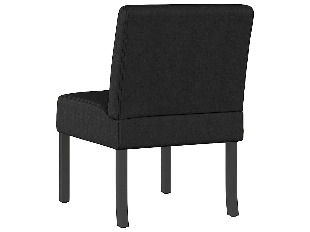 Fauteuil sans accoudoirs noir tissu
