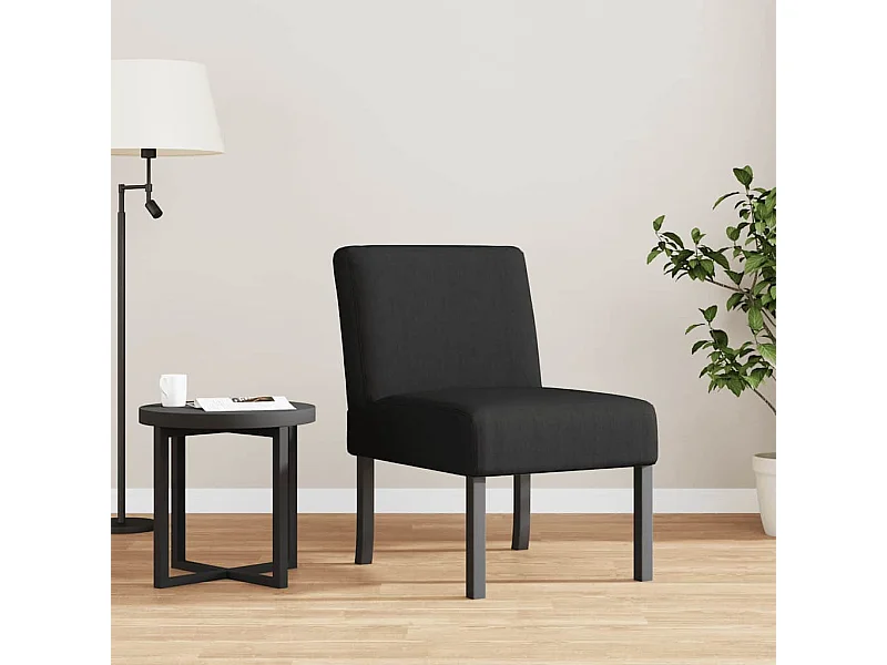 Fauteuil sans accoudoirs noir tissu