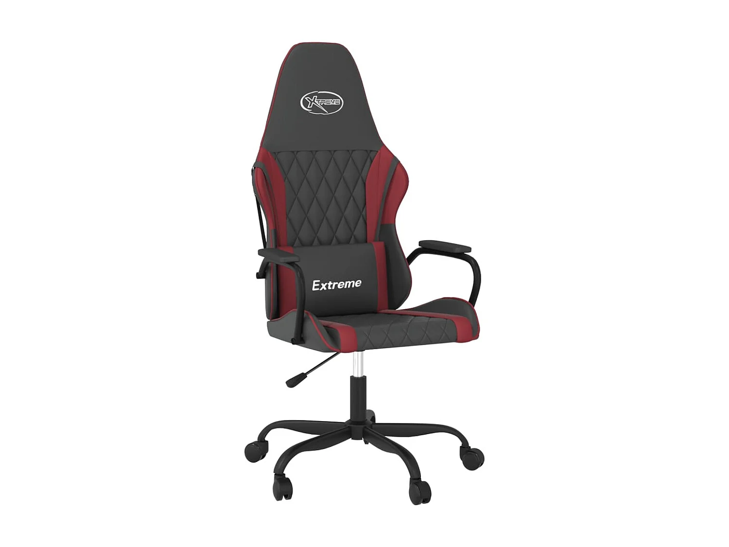 Sedia Gaming Massaggio Nero e Rosso Vino in Similpelle