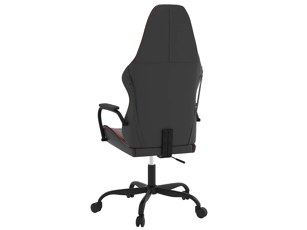 Sedia Gaming Massaggio Nero e Rosso Vino in Similpelle