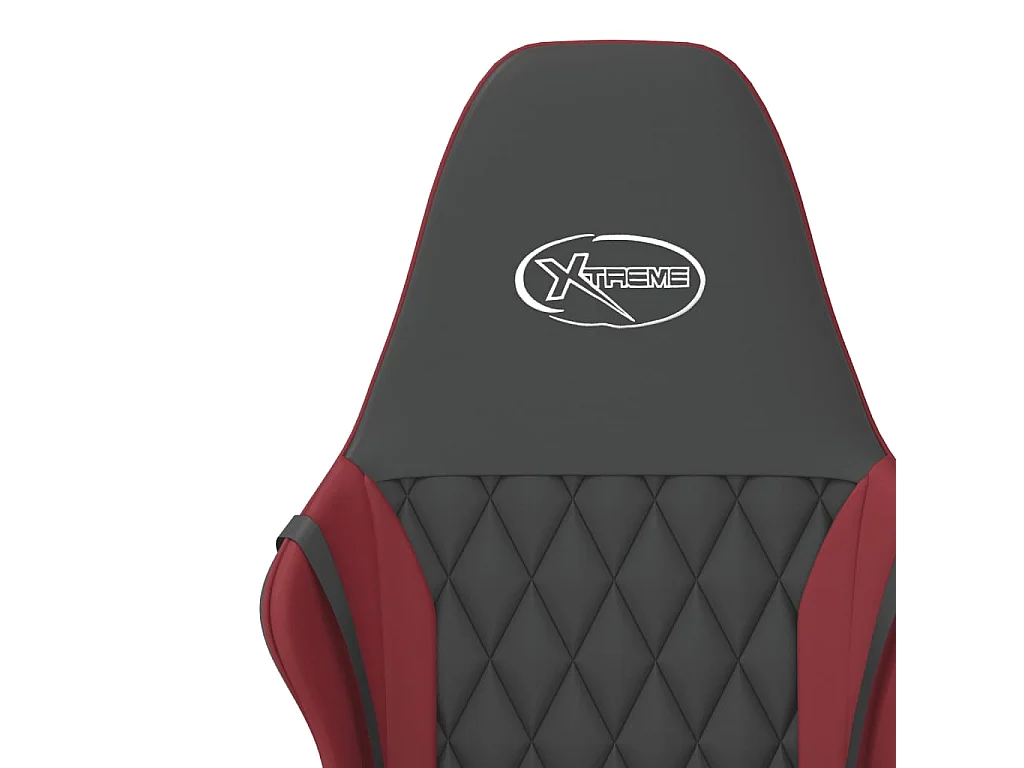 Sedia Gaming Massaggio Nero e Rosso Vino in Similpelle
