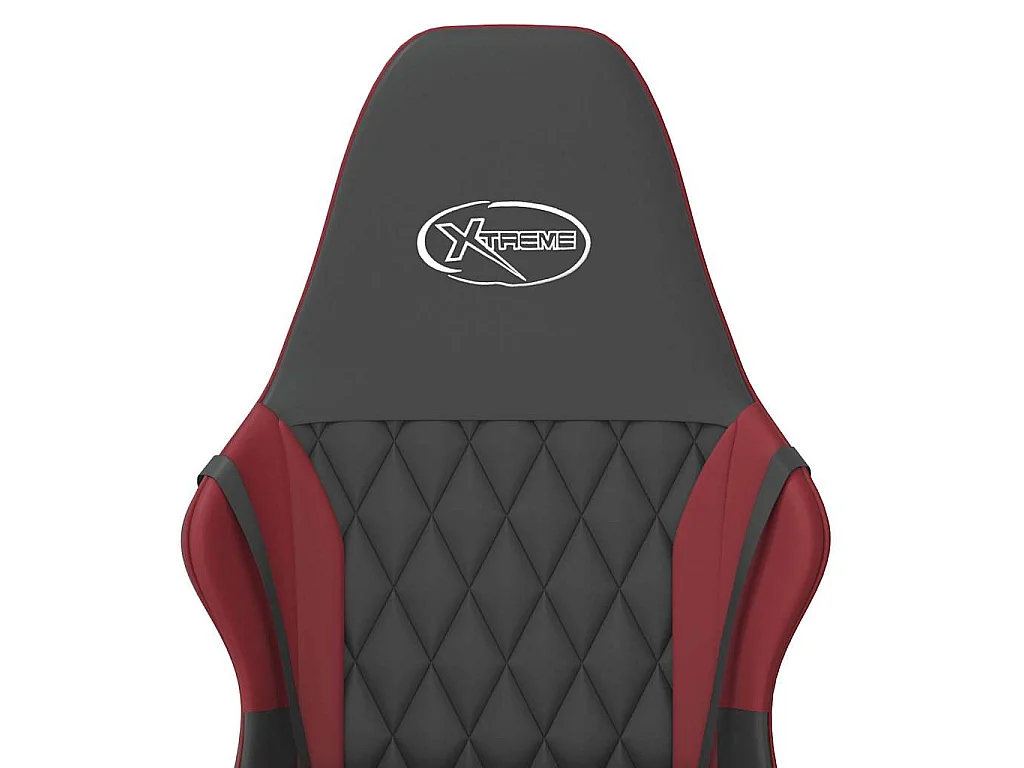 Sedia Gaming Massaggio Nero e Rosso Vino in Similpelle