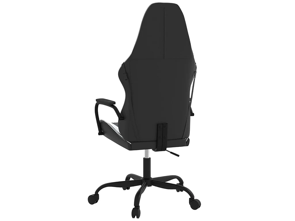 Gaming-Stuhl Schwarz und Weiß Kunstleder