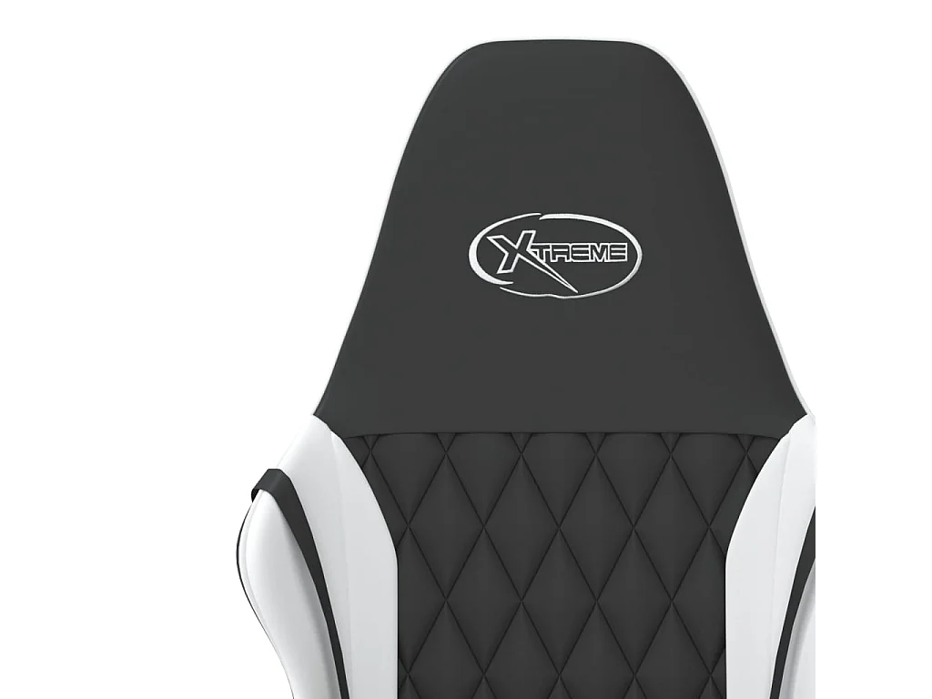 Gaming-Stuhl Schwarz und Weiß Kunstleder