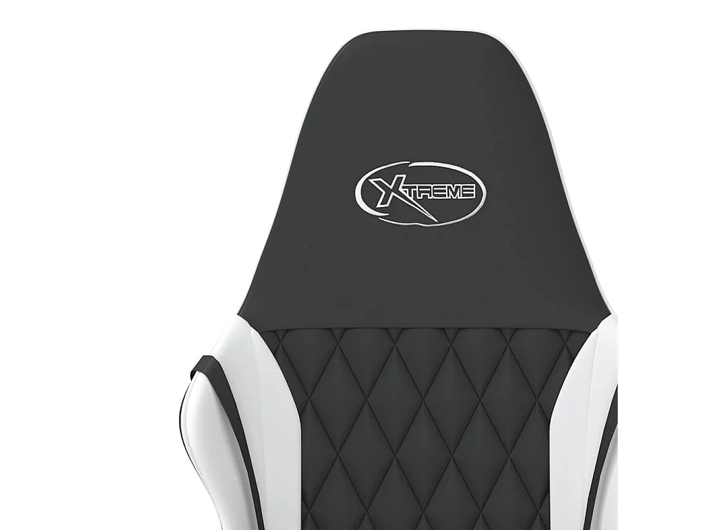 Gaming-Stuhl Schwarz und Weiß Kunstleder