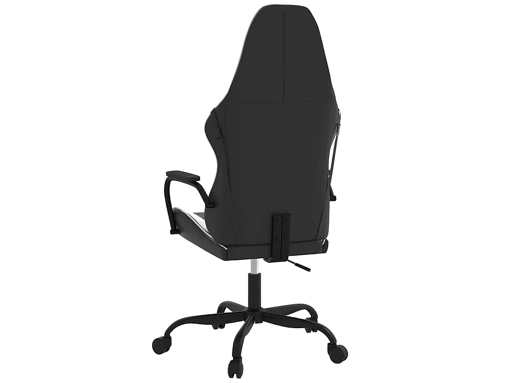 Gaming-Stuhl Schwarz und Weiß Kunstleder