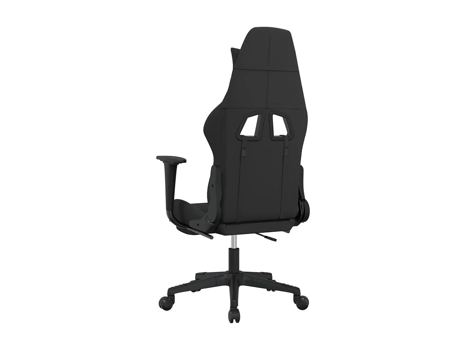 Gaming-Stuhl mit Massage & Fußstütze Schwarz und Taupe Stoff