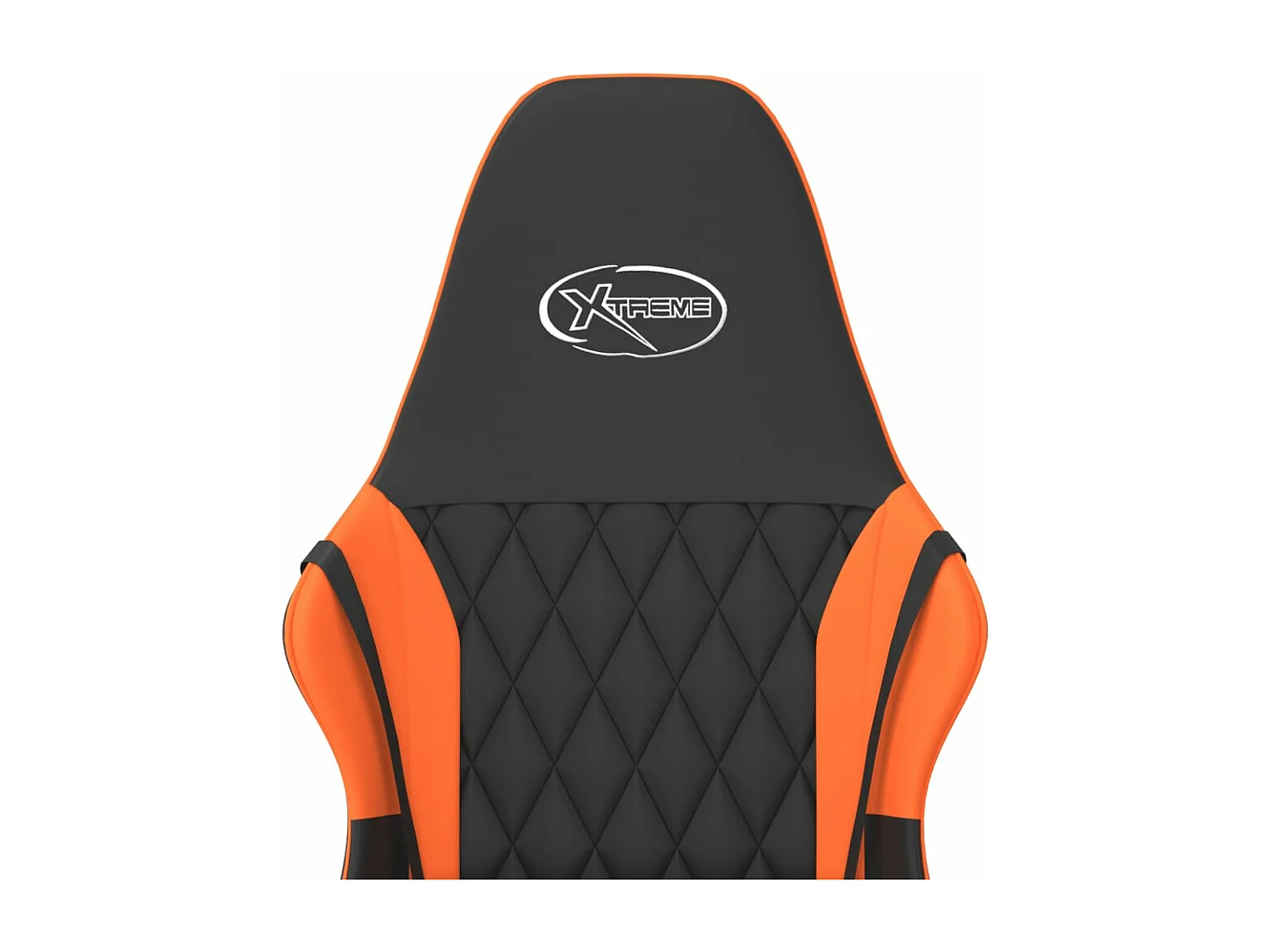 Silla gaming de masaje cuero sintético negro y naranja