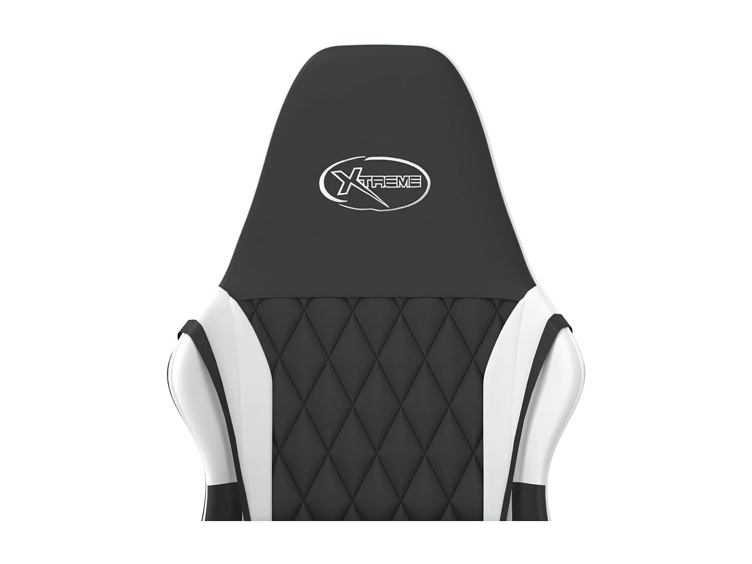 Sedia da Gaming Massaggiante Nera e Bianca in Similpelle