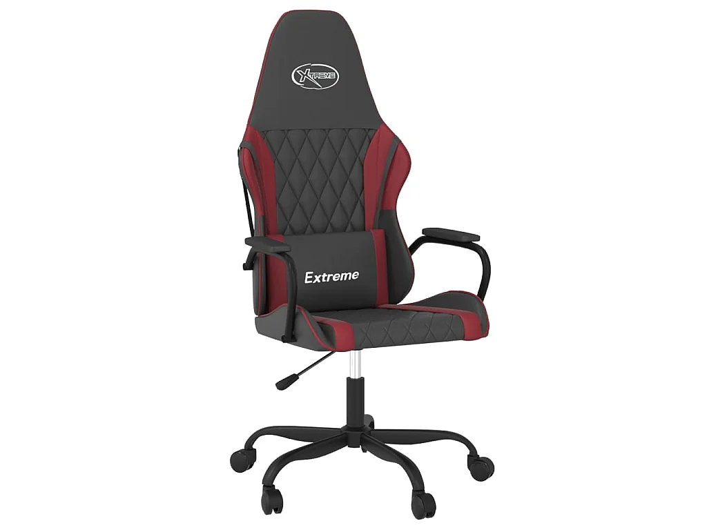 Gaming-Stuhl Schwarz und Weinrot Kunstleder