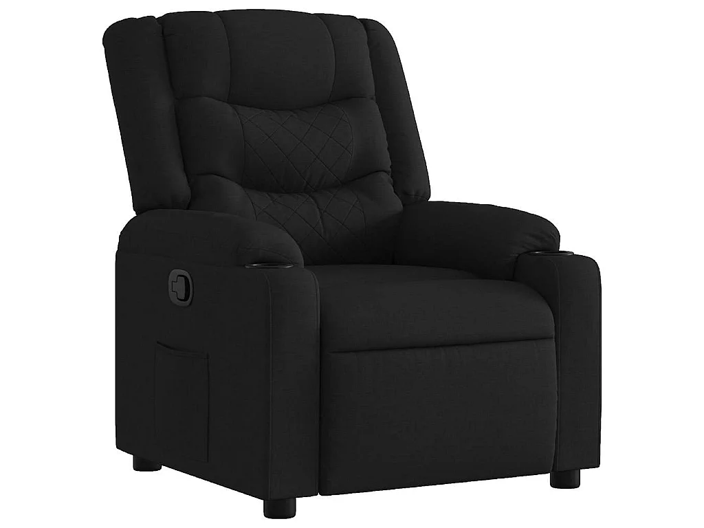 Fauteuil inclinable Noir Tissu