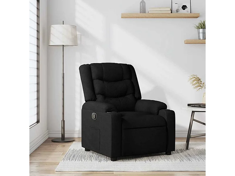 Fauteuil inclinable Noir Tissu