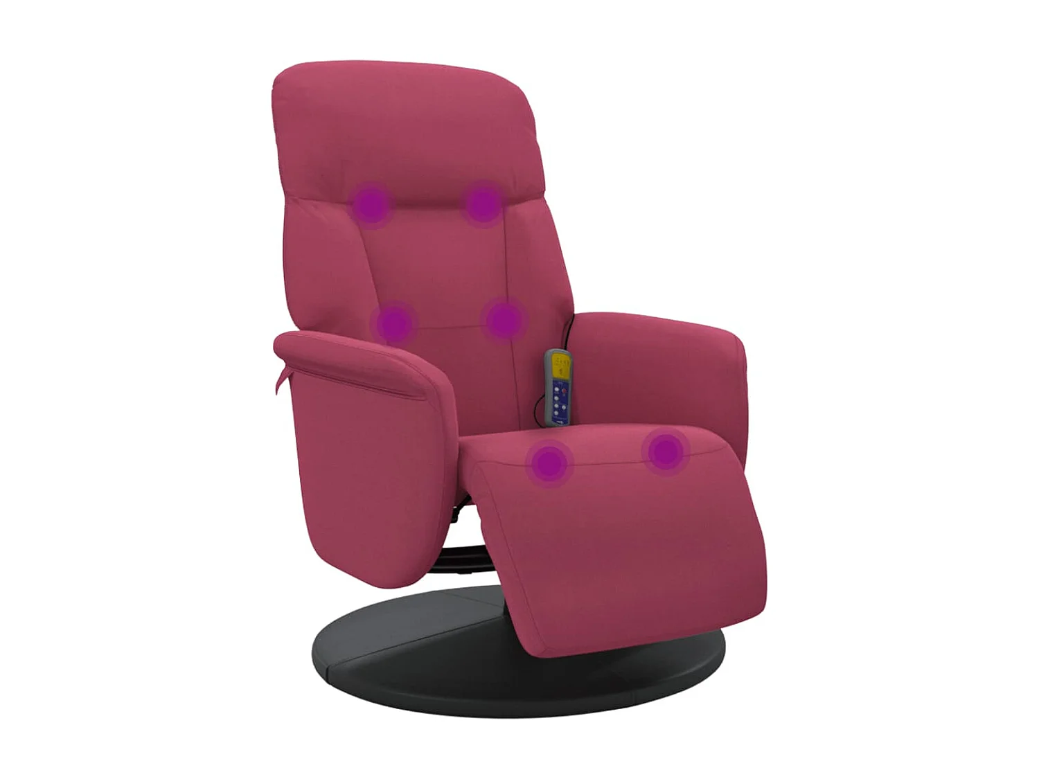 Fauteuil de massage inclinable avec repose-pied rouge bordeaux