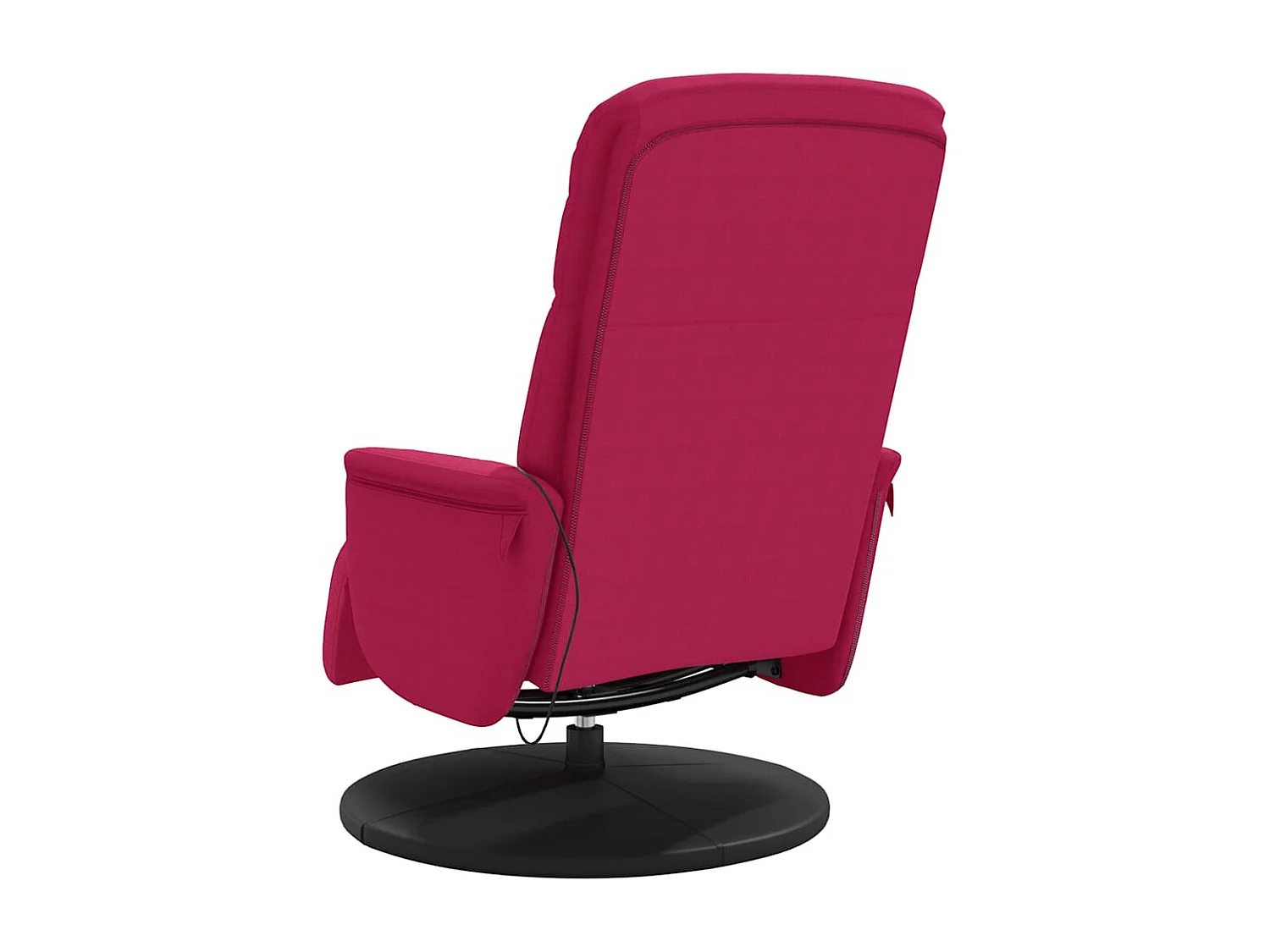 Fauteuil de massage inclinable avec repose-pied rouge bordeaux