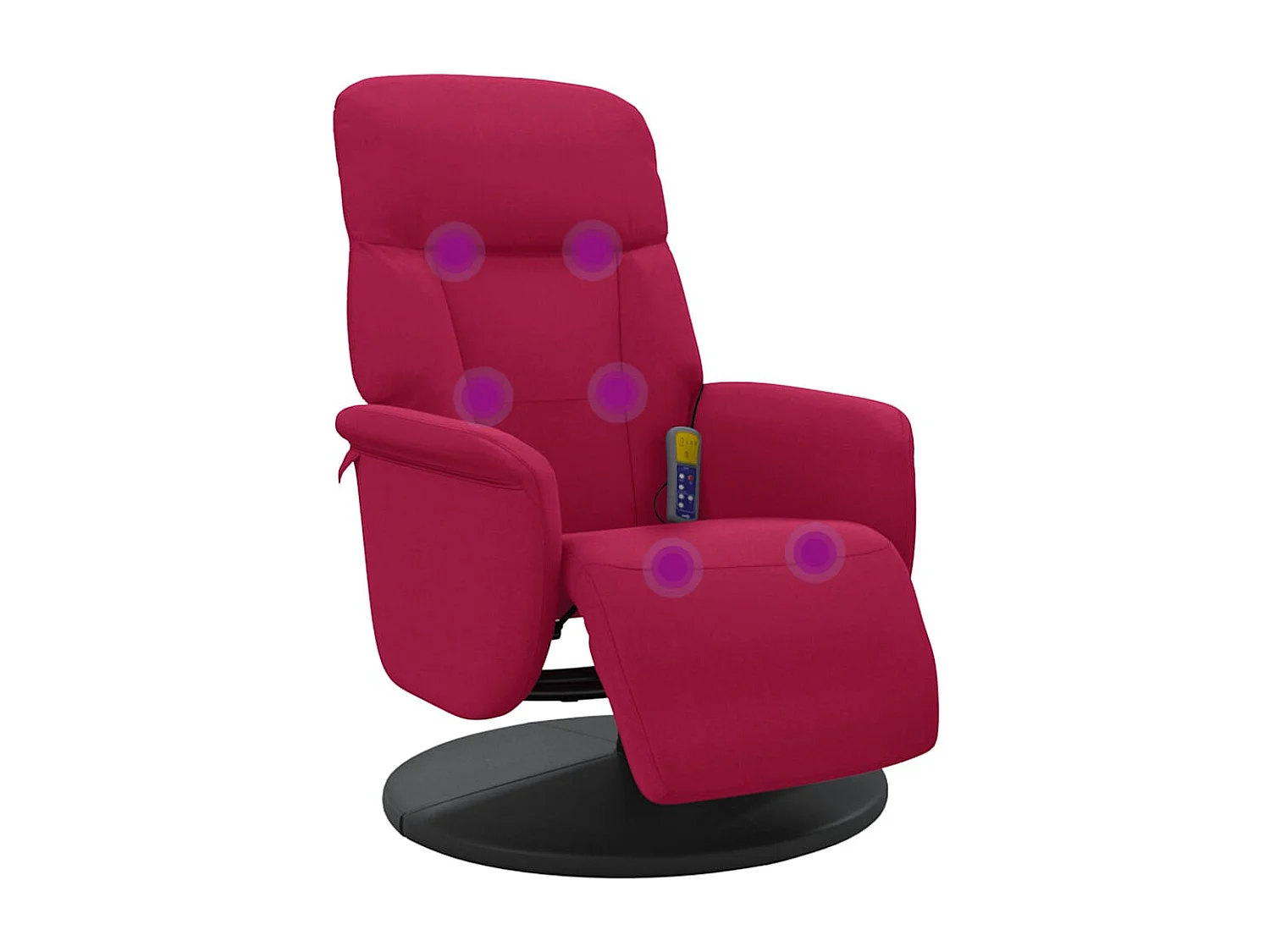 Fauteuil de massage inclinable avec repose-pied rouge bordeaux