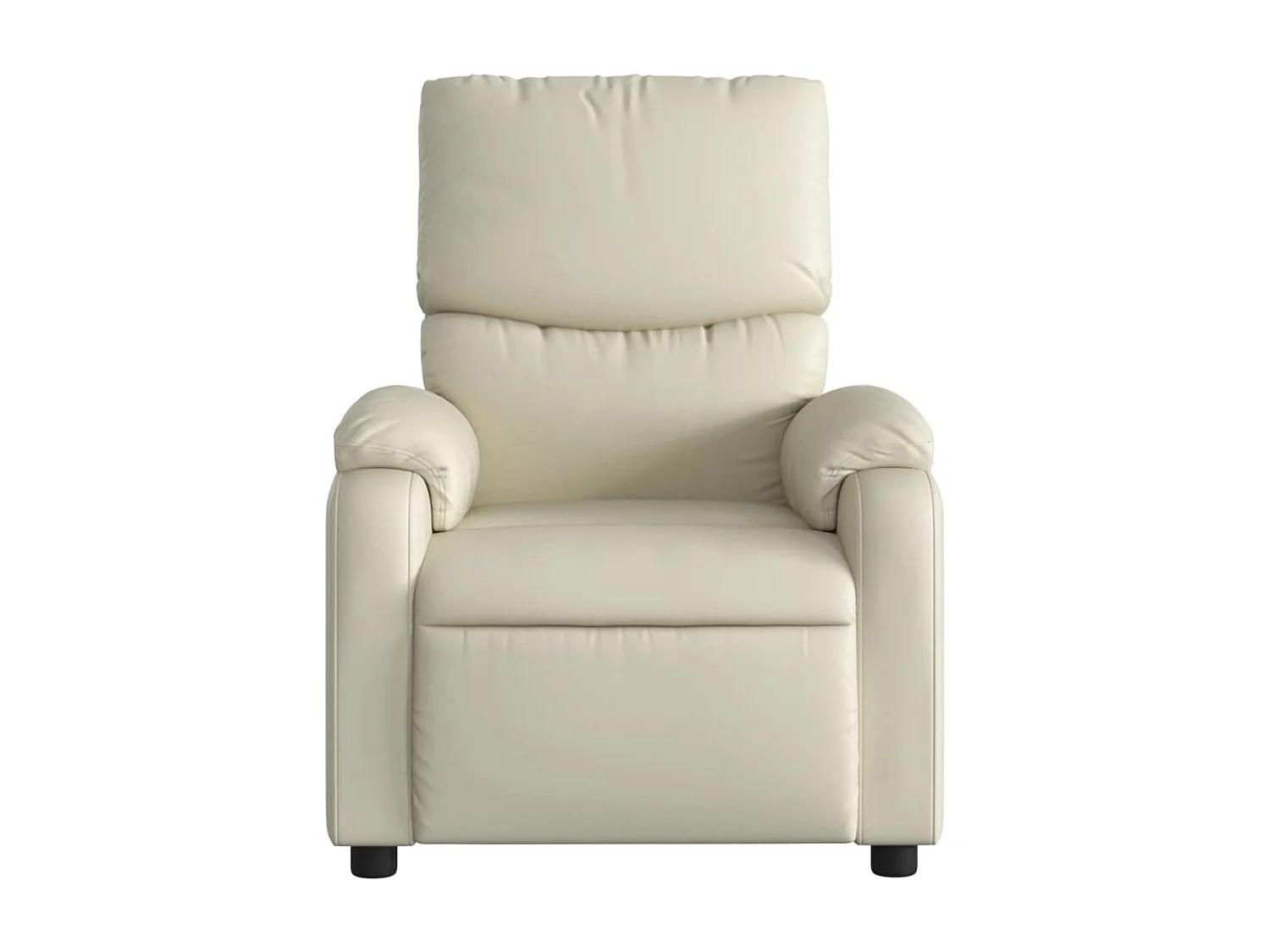 Fauteuil de massage inclinable électrique crème similicuir