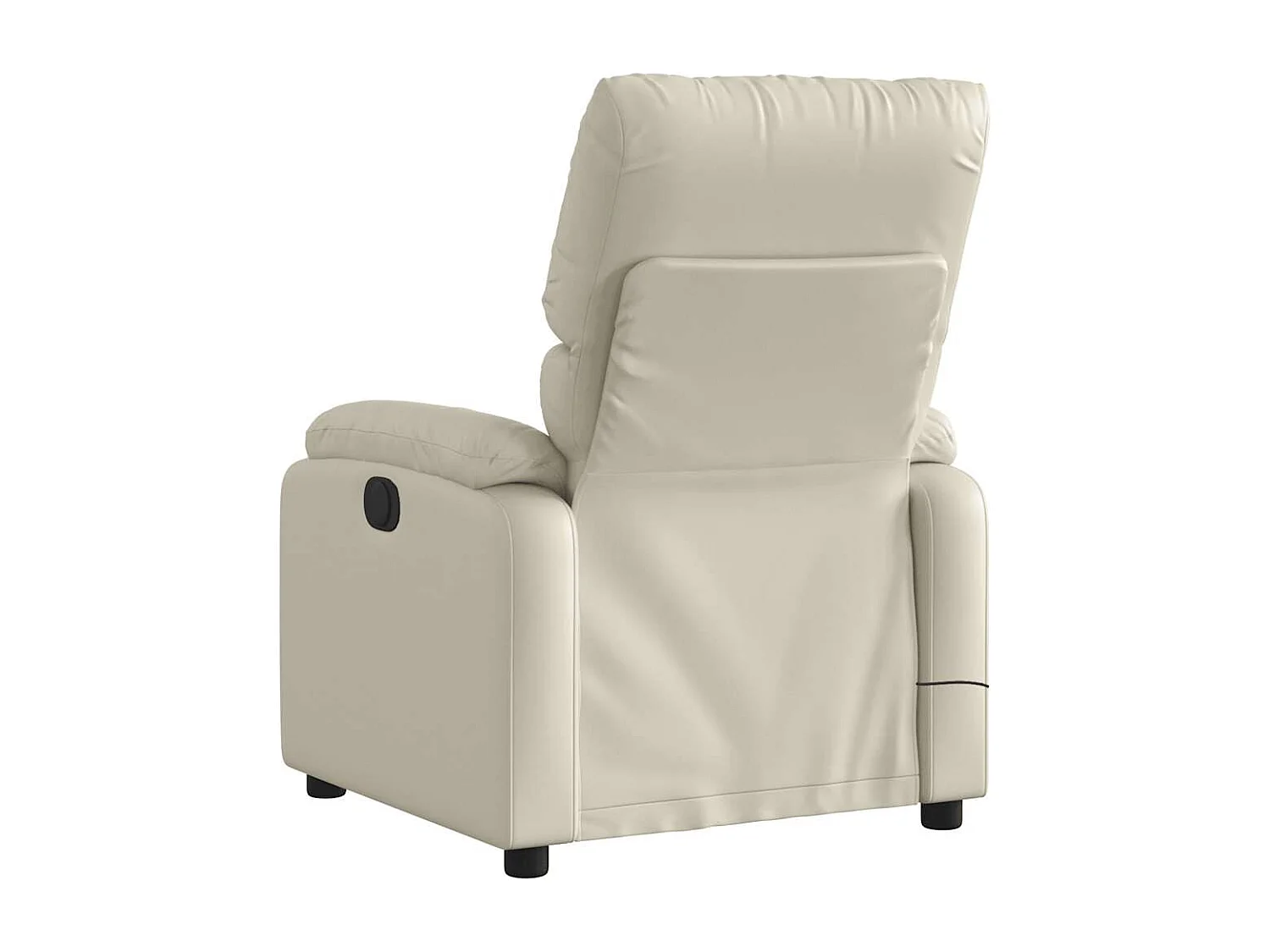 Poltrona Massaggiante Elettrica Reclinabile Crema Similpelle