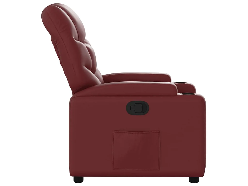 Poltrona Reclinabile Rosso Vino in Similpelle