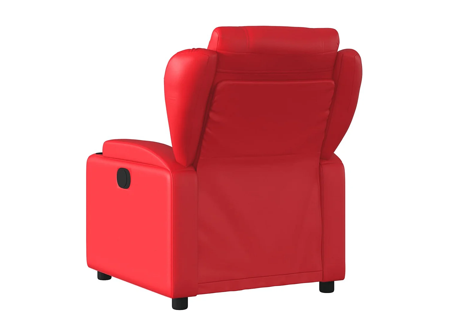 Fauteuil verstelbaar elektrisch kunstleer rood