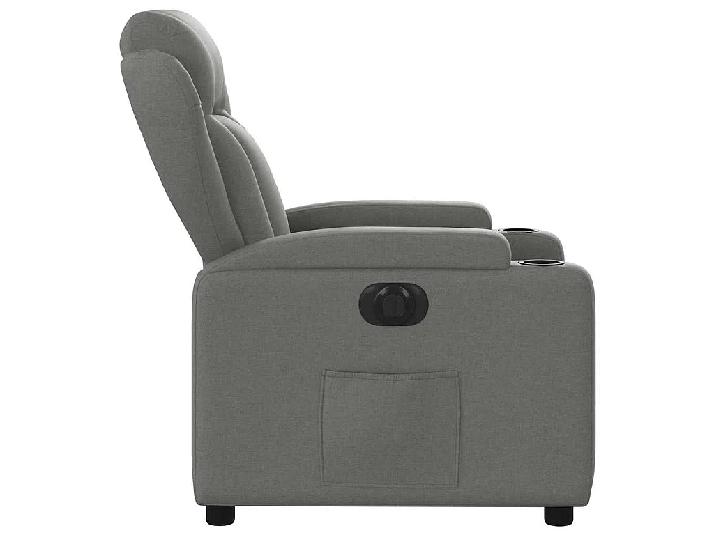 Fauteuil inclinable électrique Gris foncé Tissu