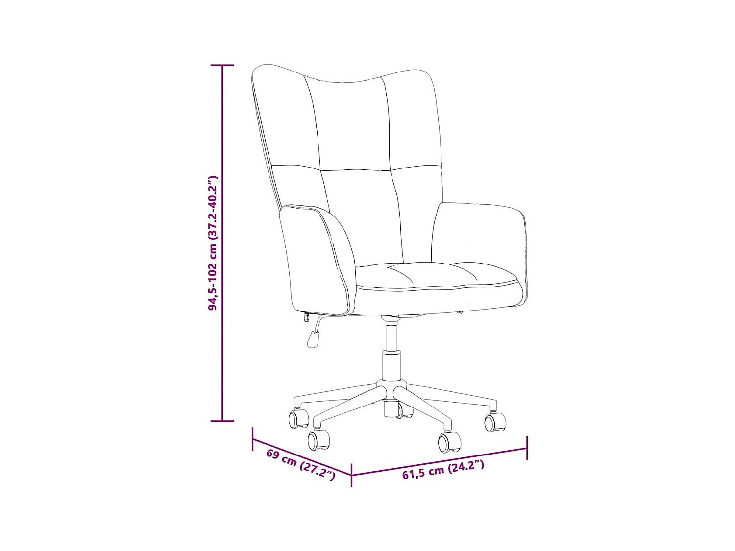 Chaise de relaxation Vert clair Velours