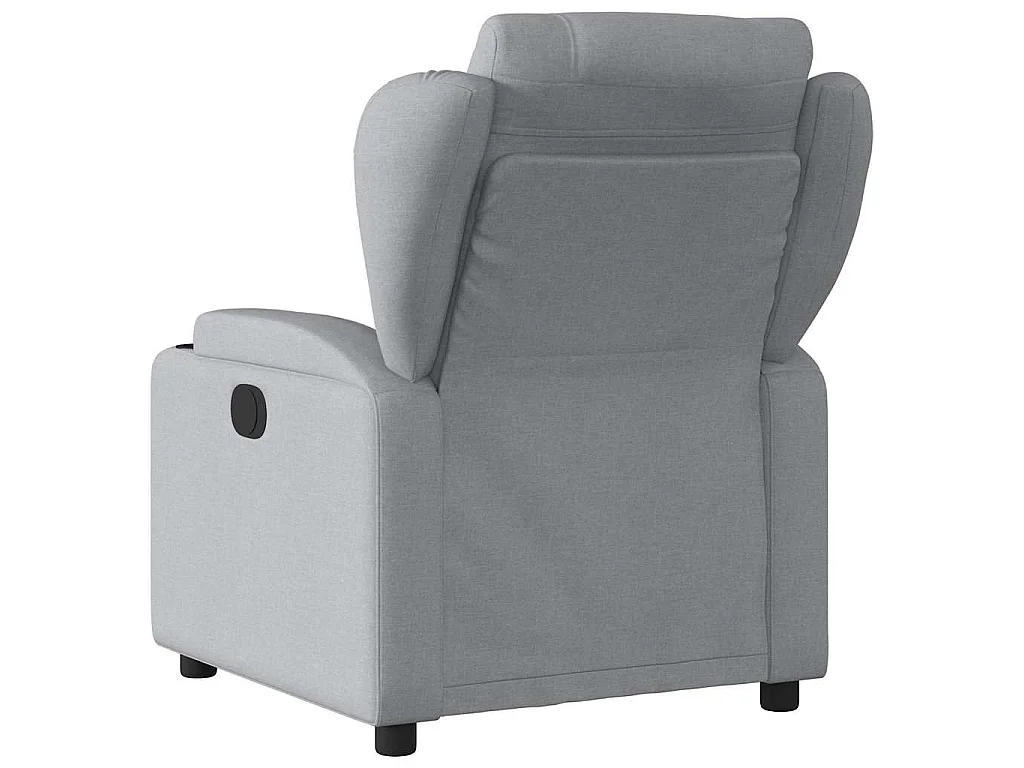 Fauteuil elektrisch verstelbaar stof lichtgrijs