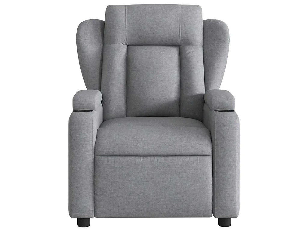 Fauteuil elektrisch verstelbaar stof lichtgrijs